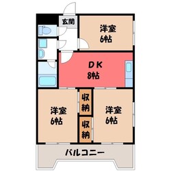 江曽島駅 徒歩20分 2階の物件間取画像